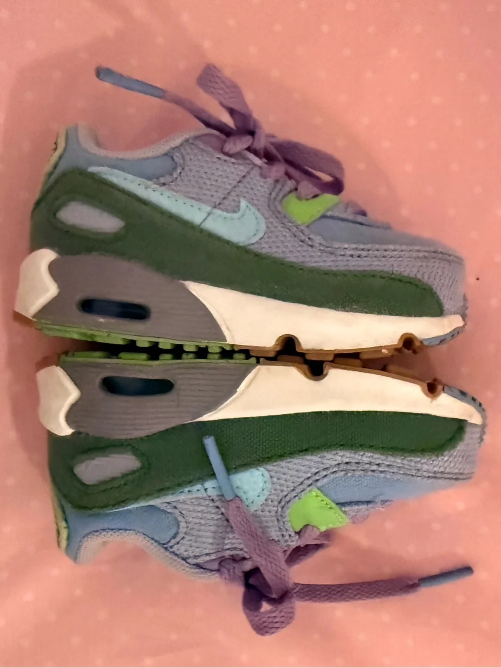 Nike Air Max 90 SE Sun Club Blue Purple Colors, size 6Y